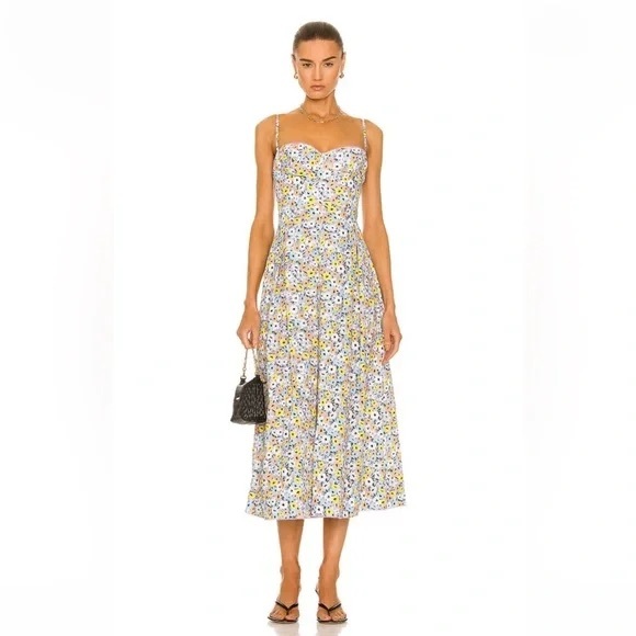 BNWT Agua by Agua Bendita Mambo La Finia Midi Dress - Picture 3 of 10